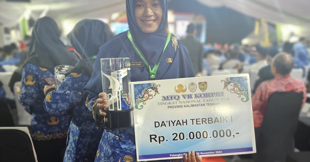 Terbaik 1, Adilla Putri Harumkan Sumut di MTQN Korpri 2024 Kalteng