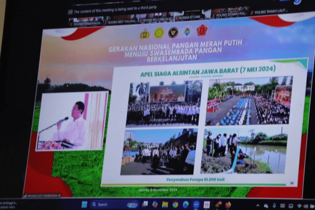 Polres Siantar Ikuti Launching Gerakan Nasional Pangan Merah Melalui Zoom Meeting