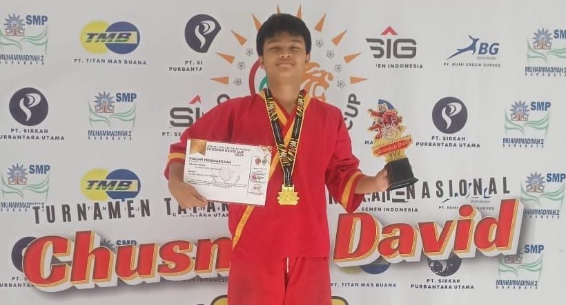 Algifan Dwi Priyandani Siswa SMP Musa Blitar Raih Juara pada Ajang Chusnan David Cup 2024
