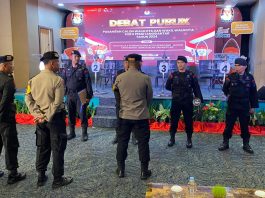 Polres Dampingi Detasemen Gegana Sat Brimob Polda Sumut Sterilisasi Lokasi Debat Publik Calon Wali Kota dan Wakil Wali Kota Siantar