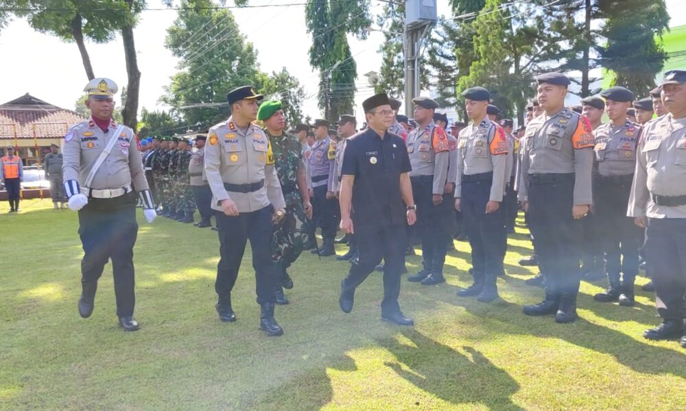 Amankan Nataru 2024, Mapolres Kuningan Kerahkan Ratusan Personil Pengamanan