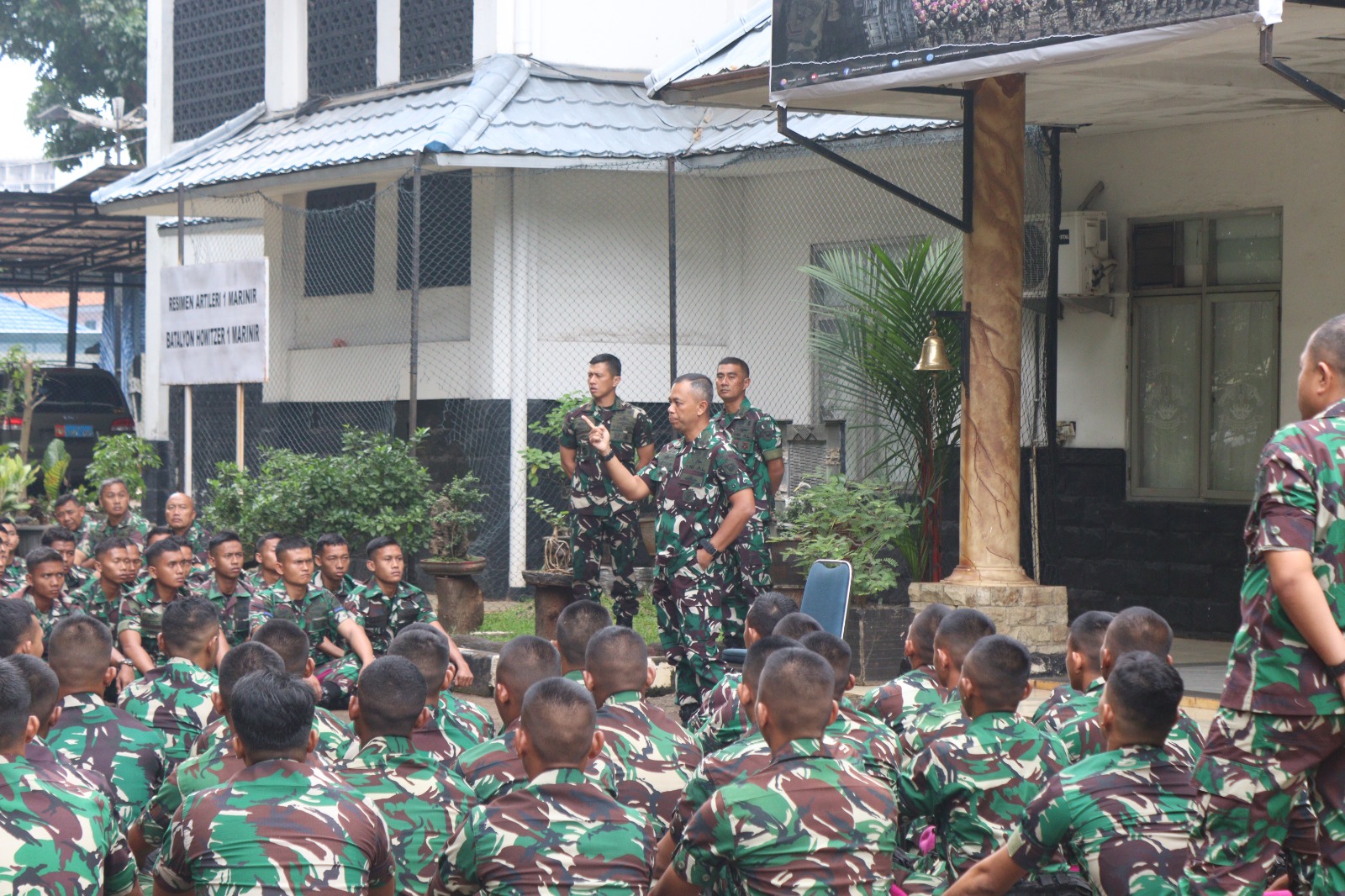 Prajurit Yonarhanud 1 Marinir Ikuti Pengarahan Danmenart 1 Marinir