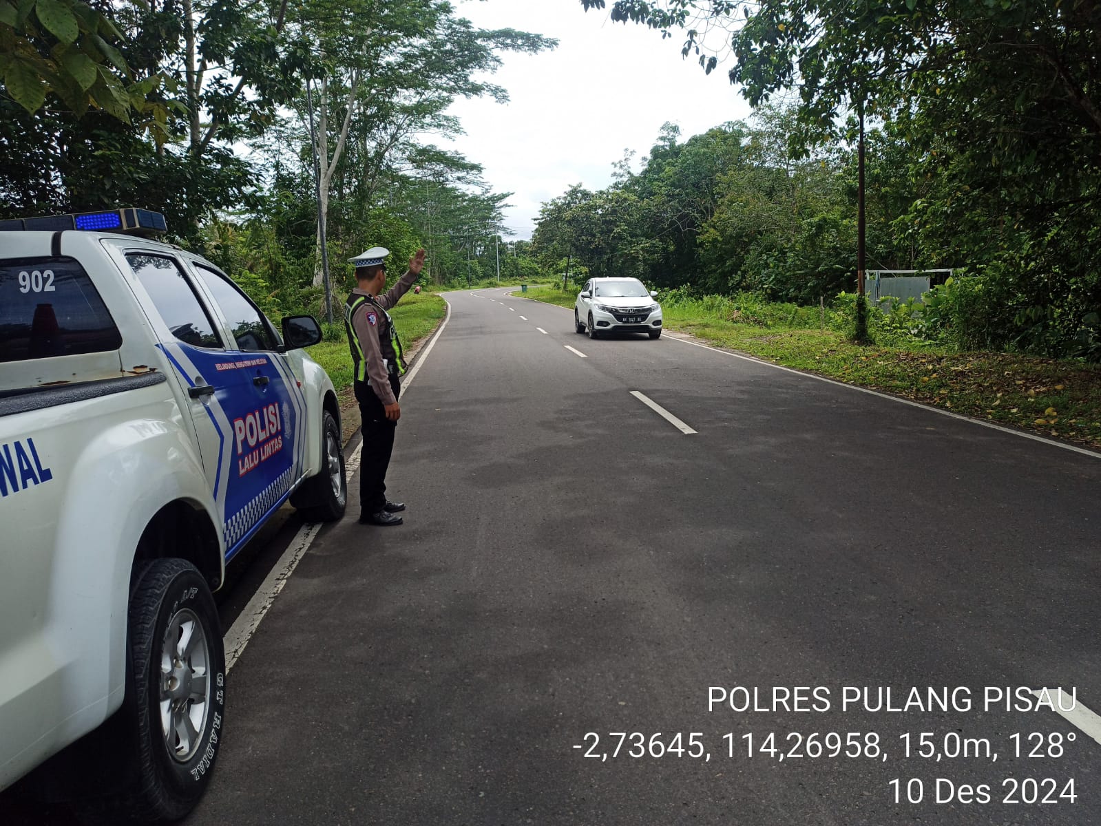 Cegah Laka Lantas, Satlantas Polres Pulang Pisau Gelar Patroli Daerah Rawan Kecelakaan