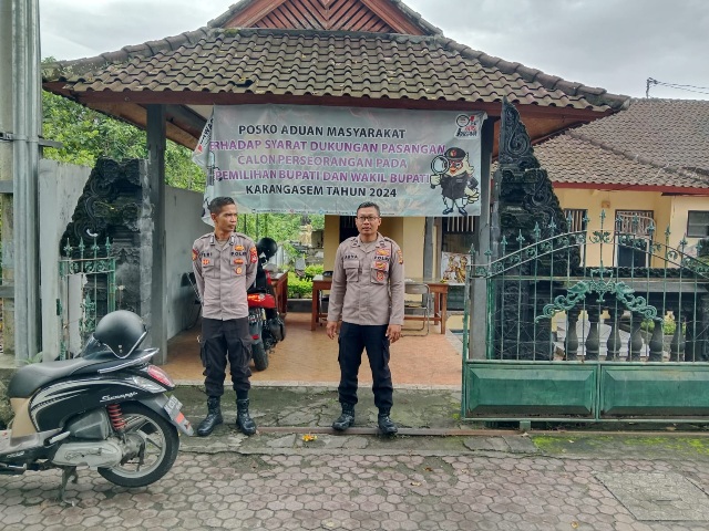 Satgas Preventif Polres Karangasem, Amankan Kantor Bawaslu Pasca Pilkada Serentak 2024 Tahap Rekapitulasi Suara