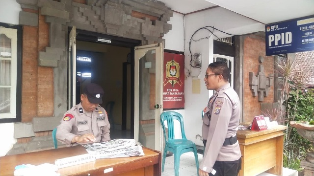 Satgas Preemtif Polres Karangasem, Laksanakan Cooling System Kantor KPU Jalan Bhayangkara Tahap Rekapitulasi Suara Pascq Pilkada 2024