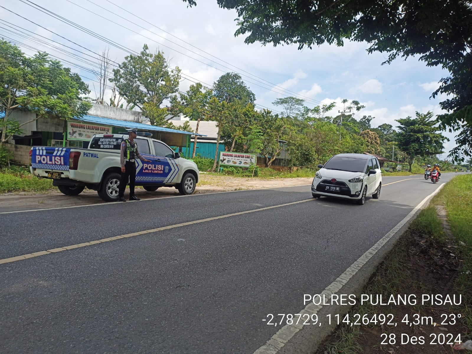 Tingkatkan Keamanan, Satlantas Polres Pulang Pisau Gelar Patroli Rutin Cek Daerah Rawan Kecelakaan dan Kemacetan