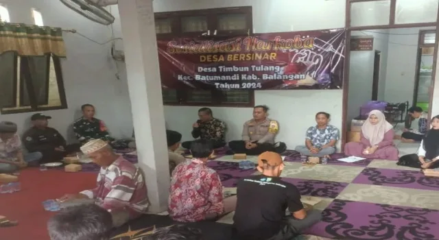 Polisi Berikan Edukasi Bahaya Narkoba di Desa Timbun Tulang