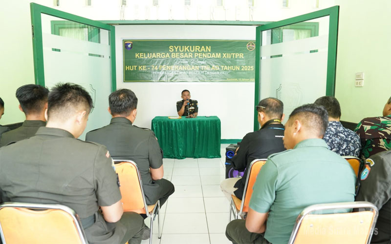 Berlangsung Sederhana, Pendam XII/Tpr Gelar Syukuran Peringatan HUT ke-74 Penerangan TNI AD