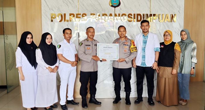 Klinik Polres Padangsidimpuan Raih Akresitasi Paripurna