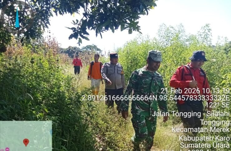 Babinsa Koramil 02/TP, Bhabinkamtibmas dan MPA Patroli Karhutla di Sibolangit Dusun Tongging, Warga Diimbau Tak Bakar Lahan