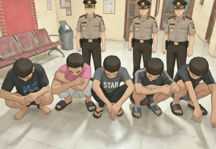Polresta Deliserdang Amankan dan Bina 5 Anak Dibawah Umur Hendak Tawuran