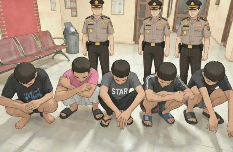 Polresta Deliserdang Amankan dan Bina 5 Anak Dibawah Umur Hendak Tawuran